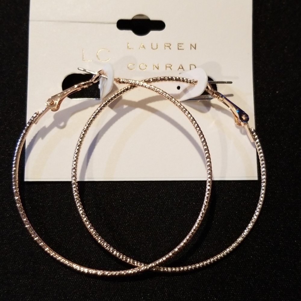 Lauren Conrad hoop earrings gold